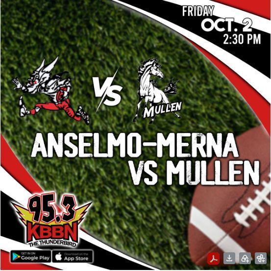 Anselmo-Merna vs Mullen Game Broadcasting Flier 