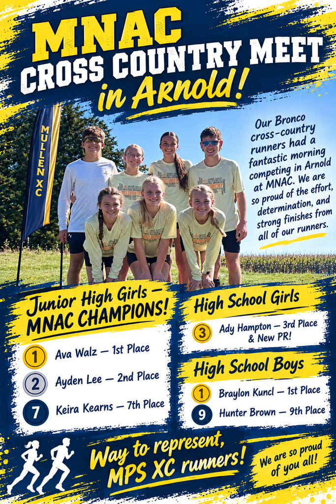 Congrats to MNAC Cross Country Runners