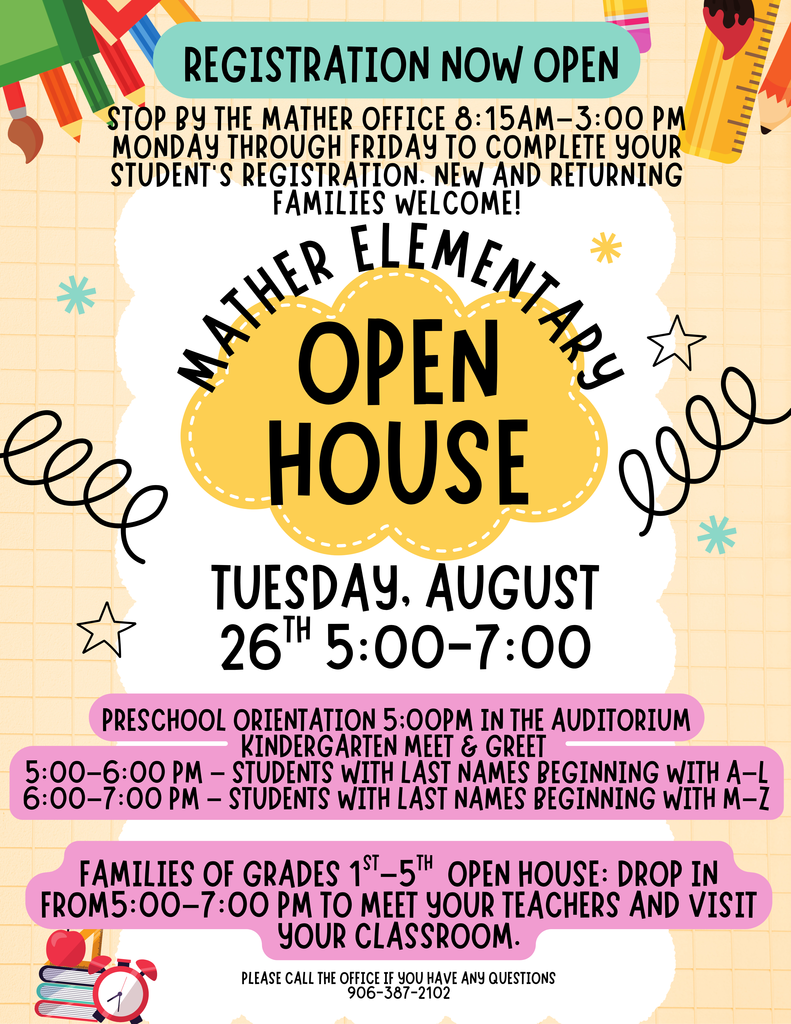 Registration & Open House @ Mather