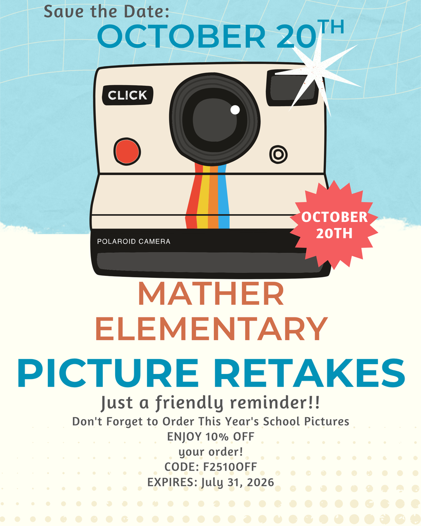 Mather Picture Retakes Reminder- October 20th