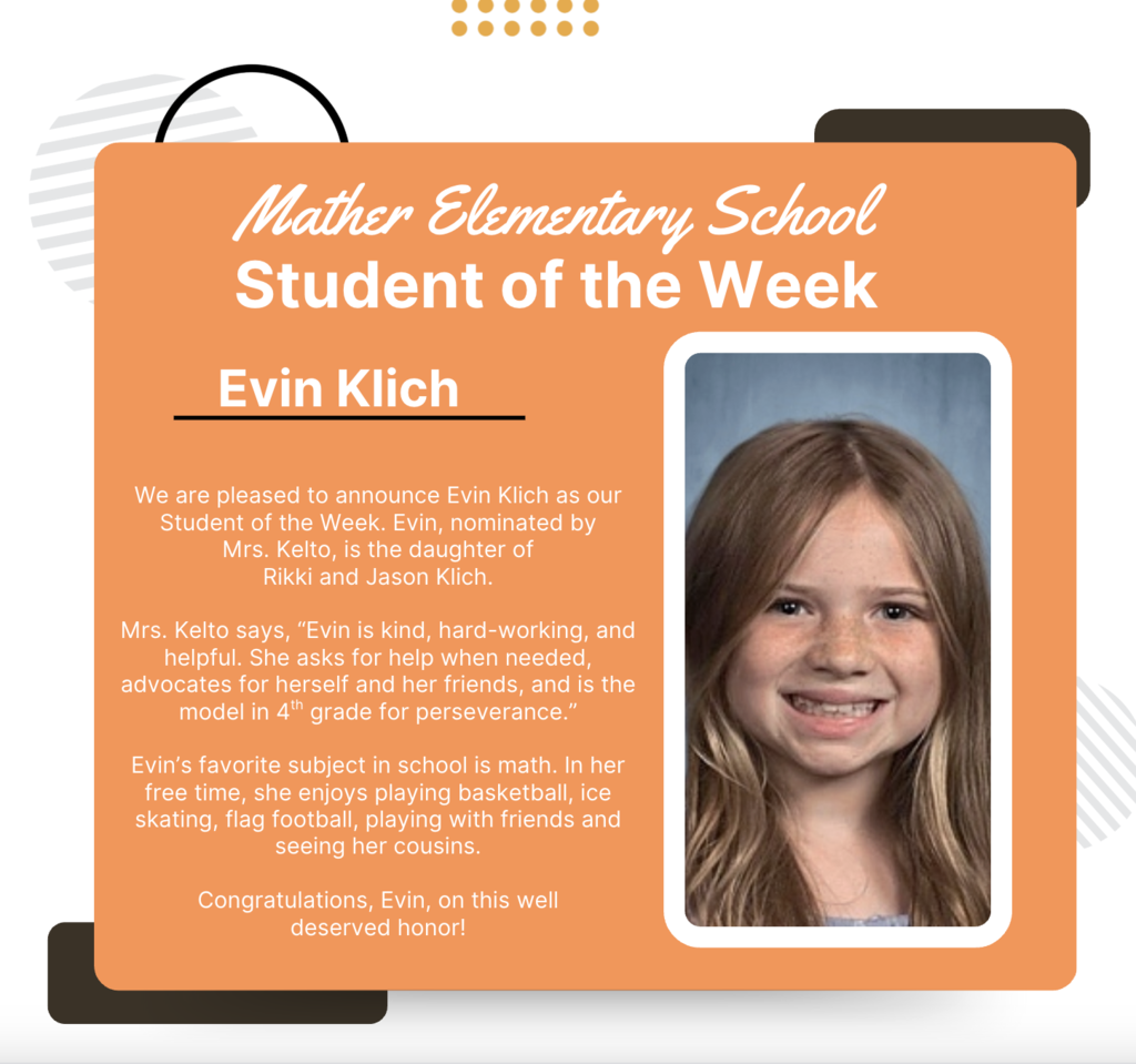 Congratulations Evin!