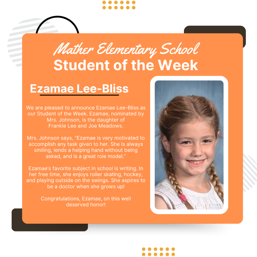 Congratulations Ezamae Lee-Bliss