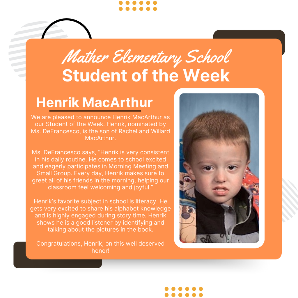 Henrik MacArthur Congratulations