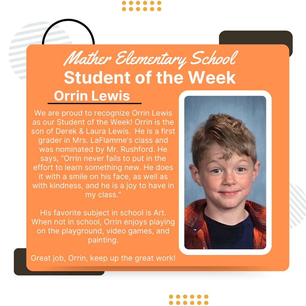 Orrin Lewis - Congratulations!