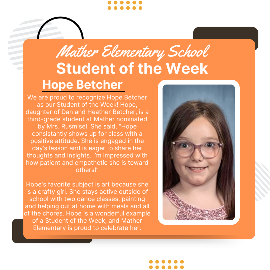 Congratulations Hope!