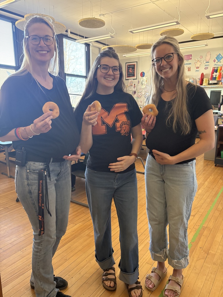Our 1st Grade team-Mrs. Murk, Mrs. LaFlamme, and Ms. Caitlyn were triplets today!  