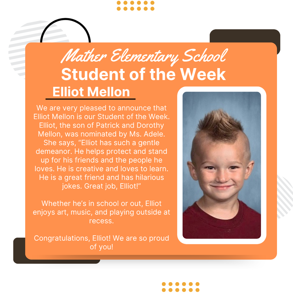 Congratulations Elliot!