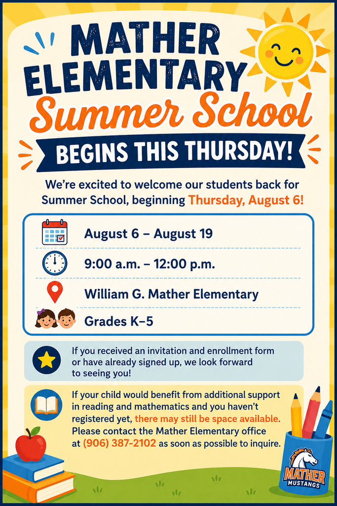 Mather Summer School Reminder