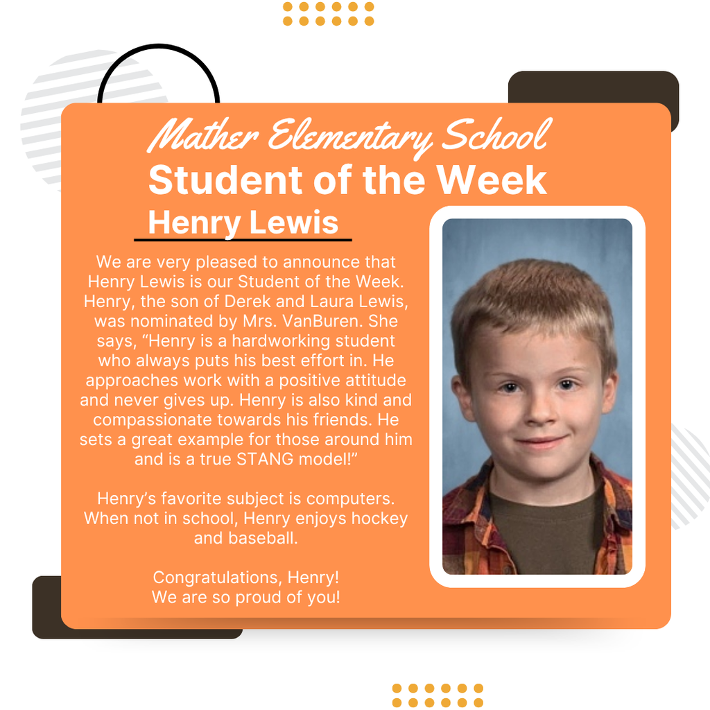 Congratulations Henry Lewis!