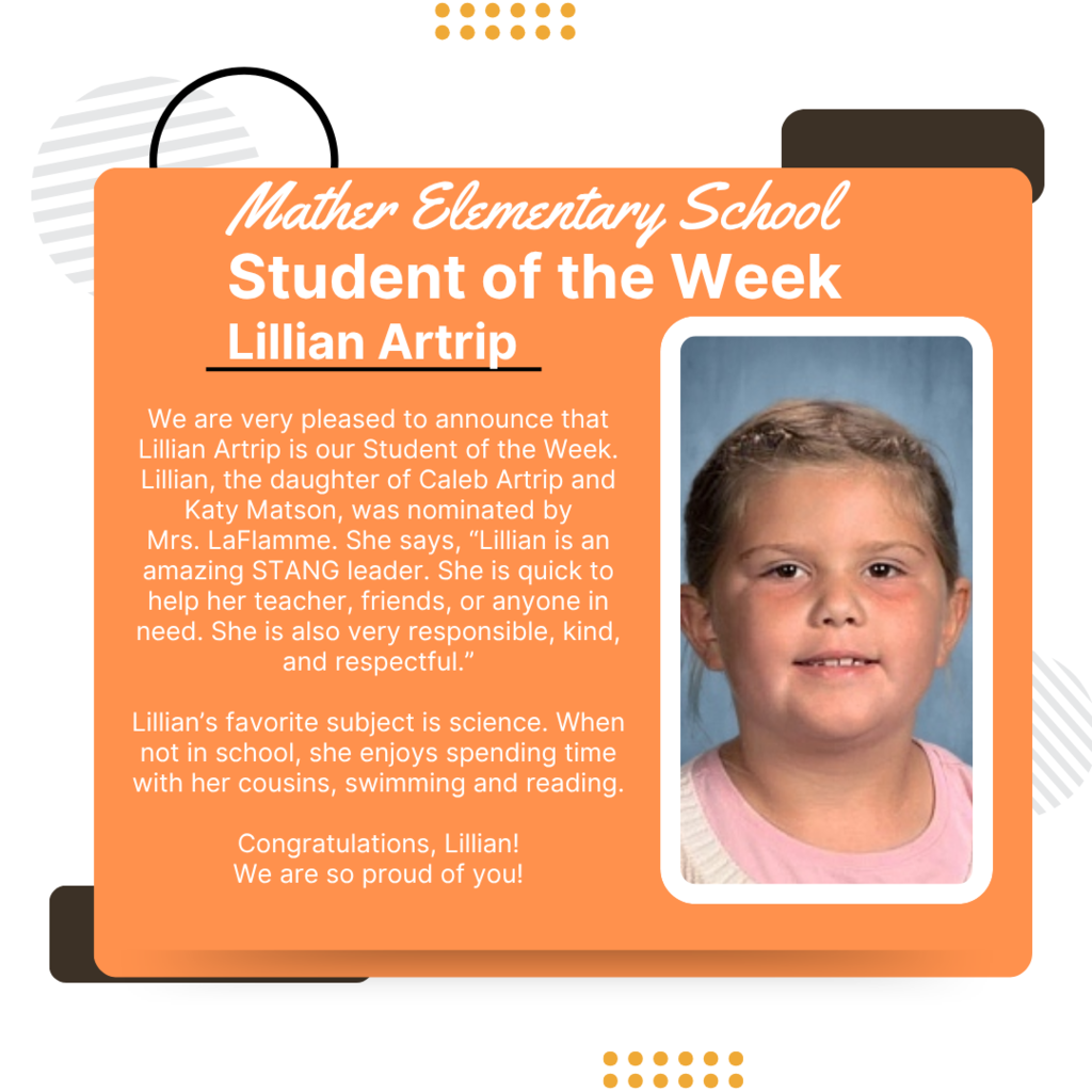 Congratulations Lillian Artrip