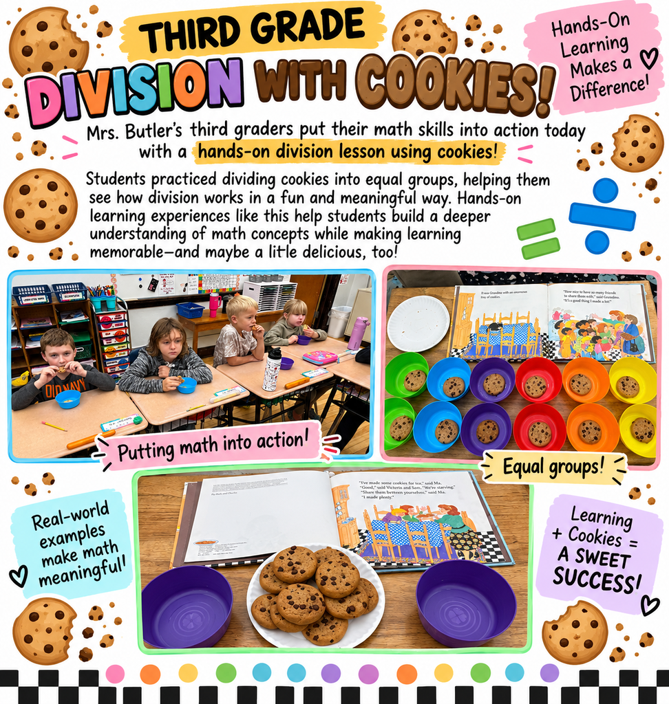 3rd grade Math- Division with Cookies