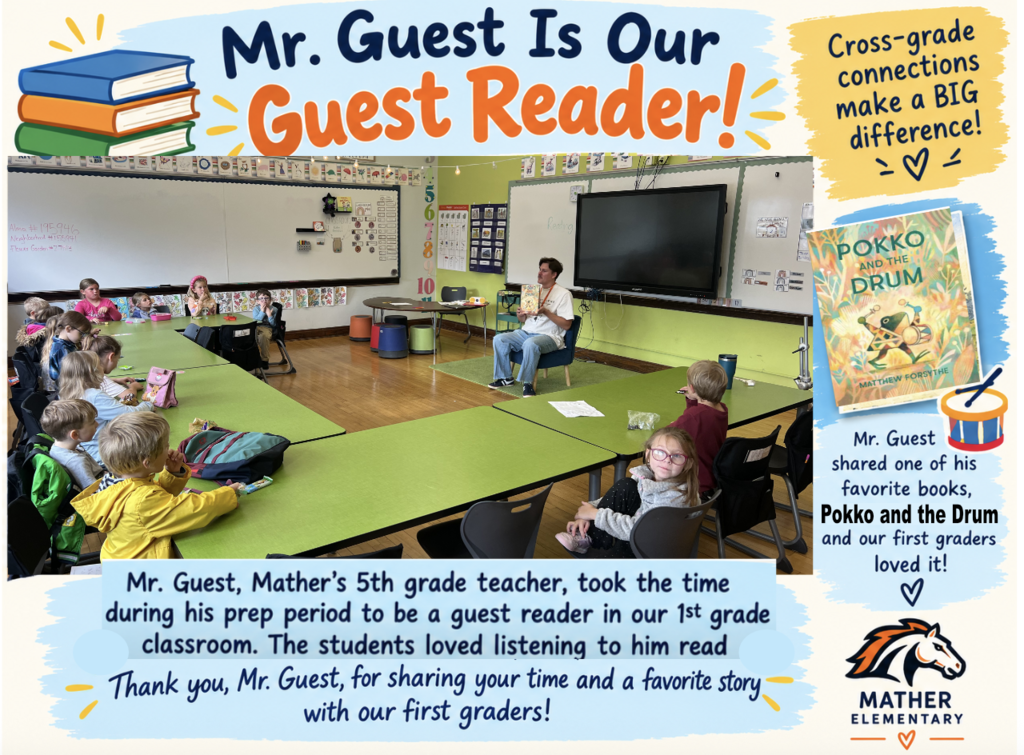 Mr. Guest, 1st Grade Guest Reader!!