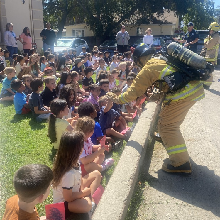 firefighter high fives 