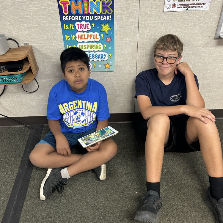Students working