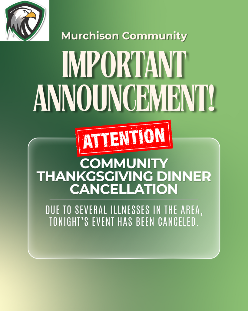 Notice announcing the cancellation of the annual  CommunityThanksgiving Dinner.