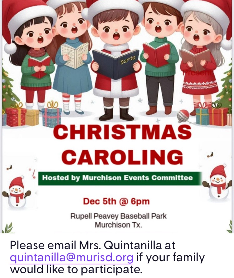 children caroling announcing Dec.5th event