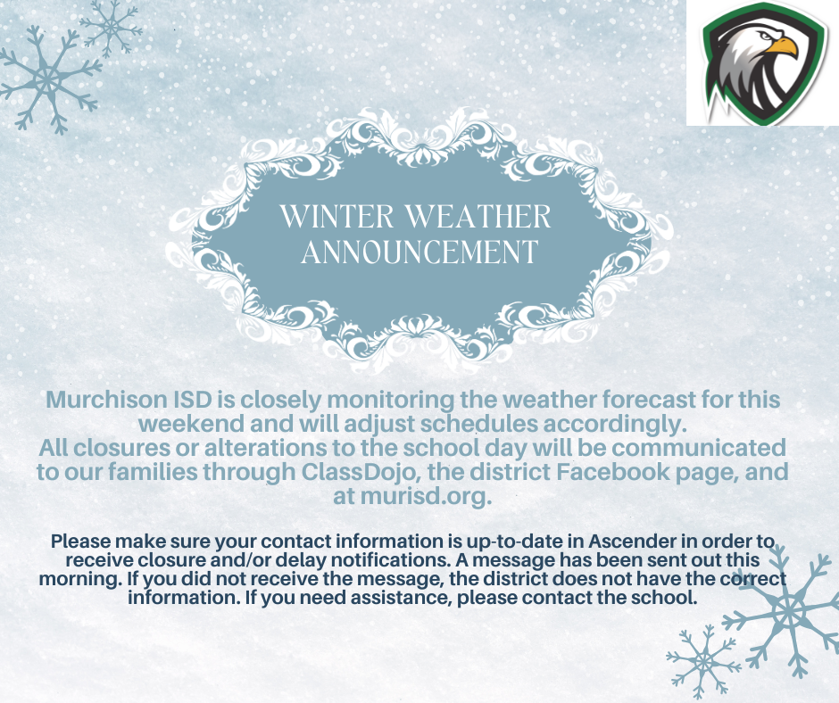 Winter Announcement