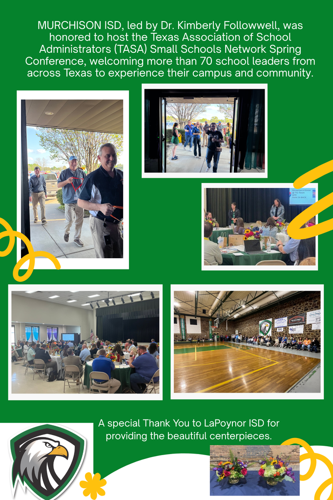 Green and Gold flyer with photos from the TASA conference