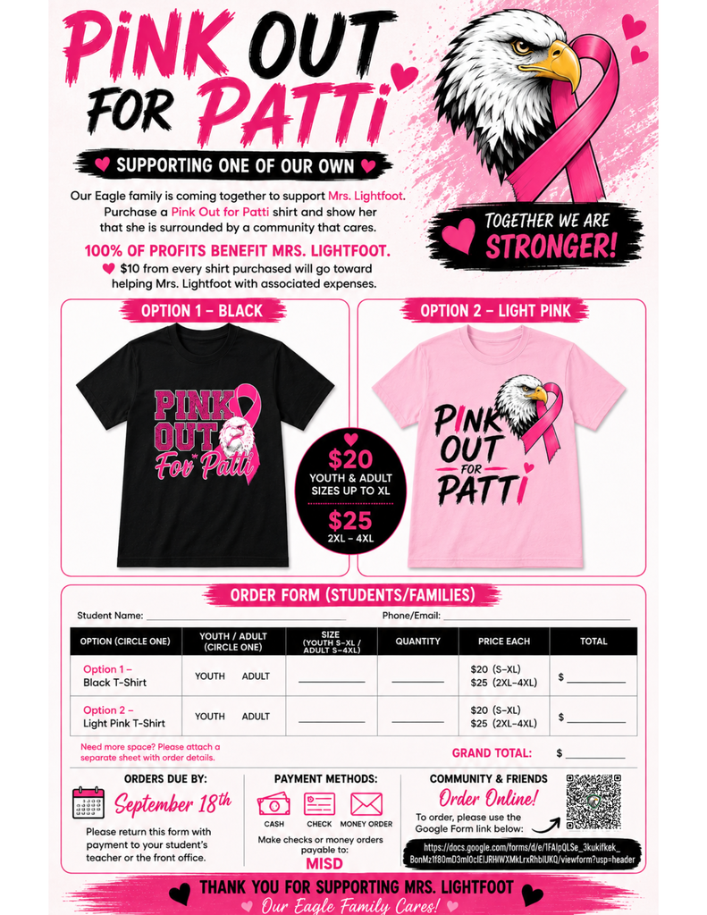Shirt Order Form