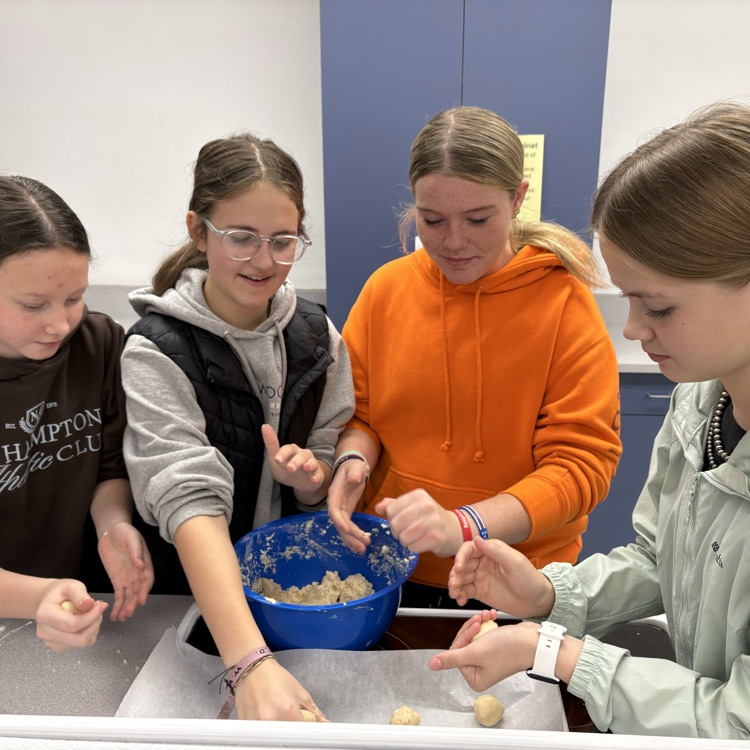 World Cultures classes made polvorones (Mexican wedding cookies) today!