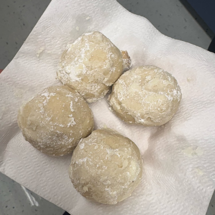 World Cultures classes made polvorones (Mexican wedding cookies) today!