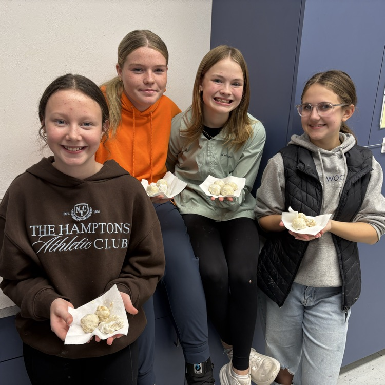 World Cultures classes made polvorones (Mexican wedding cookies) today!