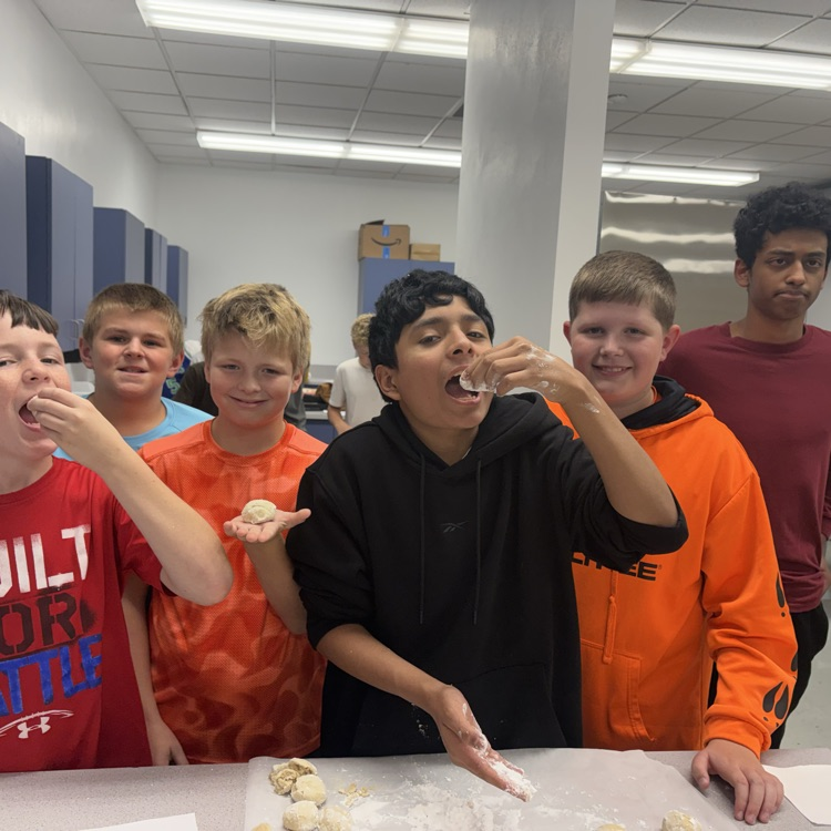 World Cultures classes made polvorones (Mexican wedding cookies) today!