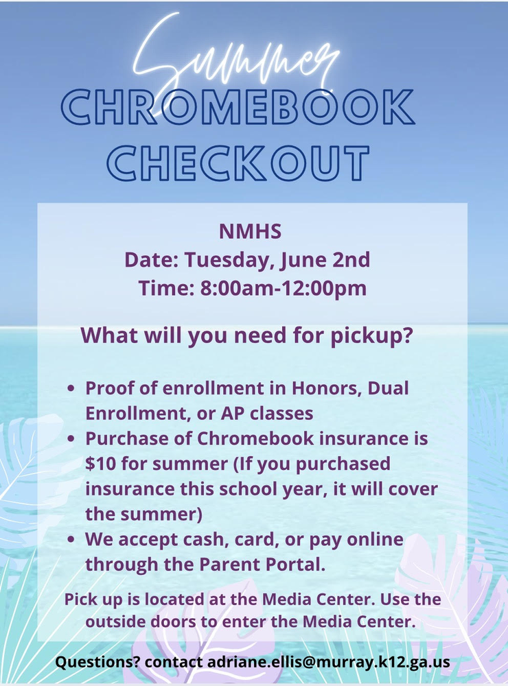 Summer Chromebook Check-Out