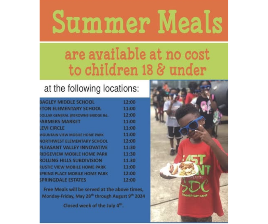 summer meals site location flyer