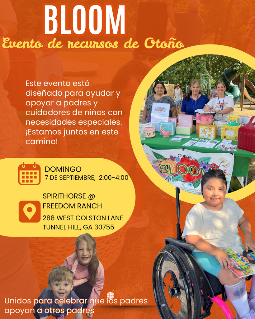 Bloom event flyer - spanish