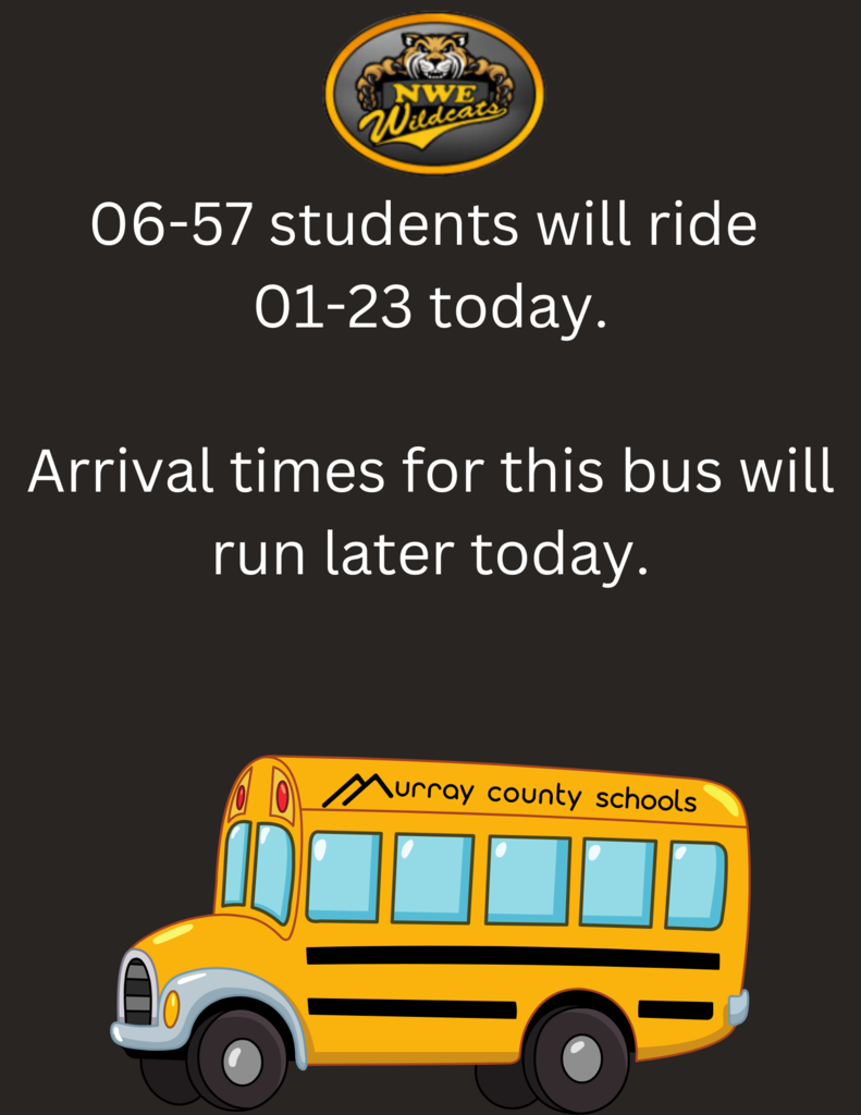 Students that ride 11-68 will drop off later today at normal times