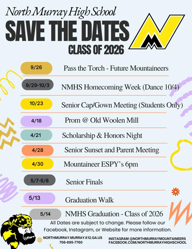Senior Tentative Dates