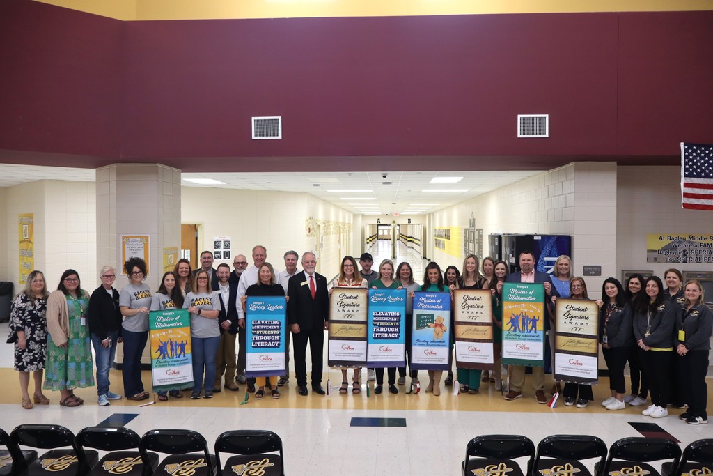 Banner recognitions with State Superintendent