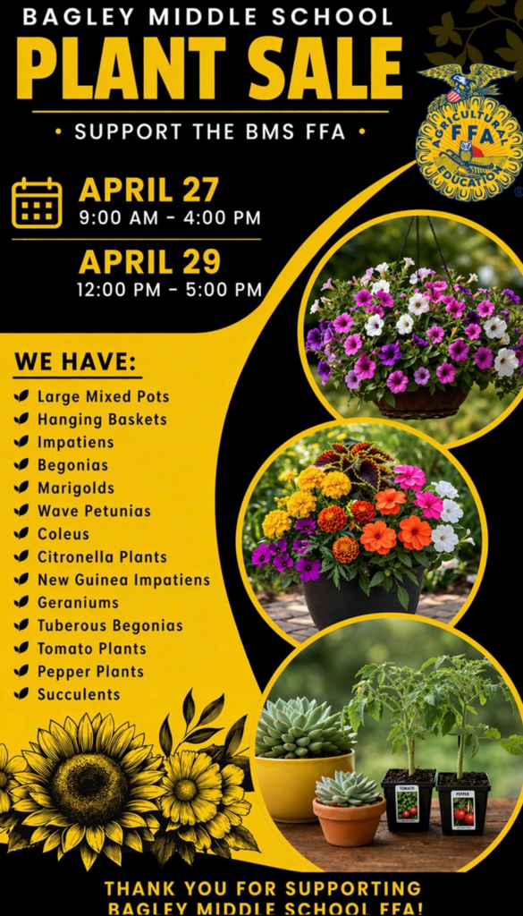 BMS FFA Plant Sale flyer