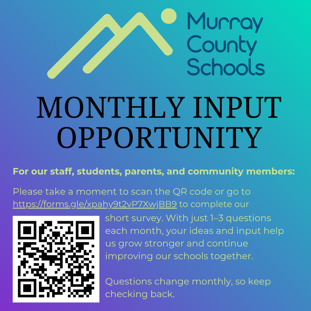 Monthly Input Opportunity QR code flyer