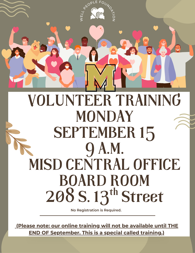 volunteer training monday, sept 15, 2025