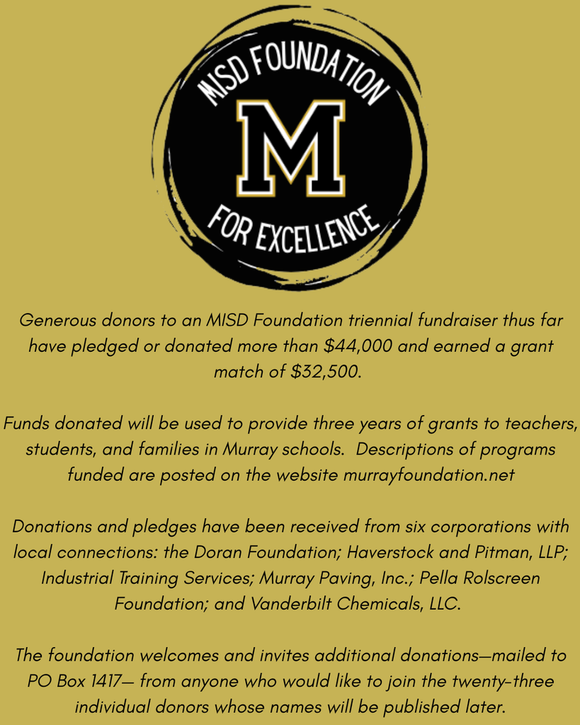 MISD Foundation Announcement