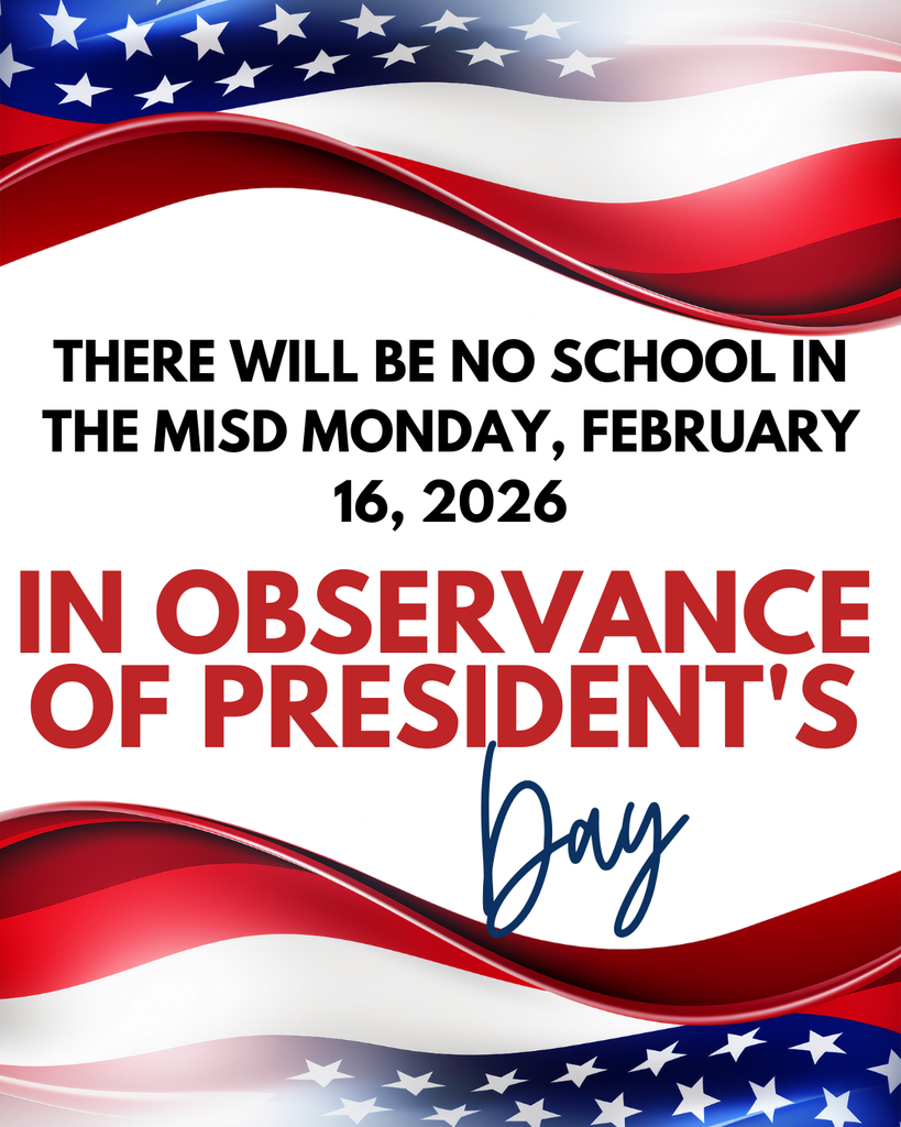 No School Monday February 16, 2026
