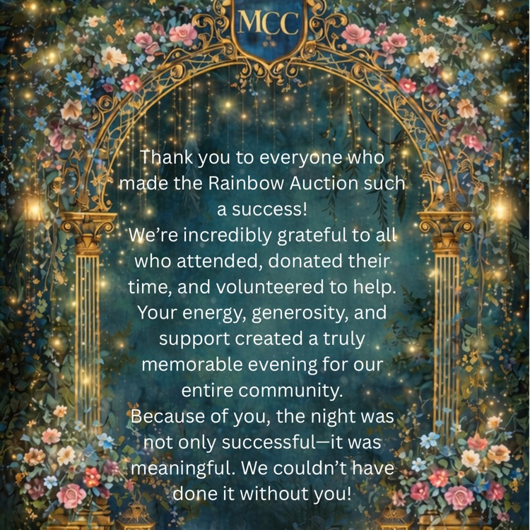 Rainbow Auction Thank You