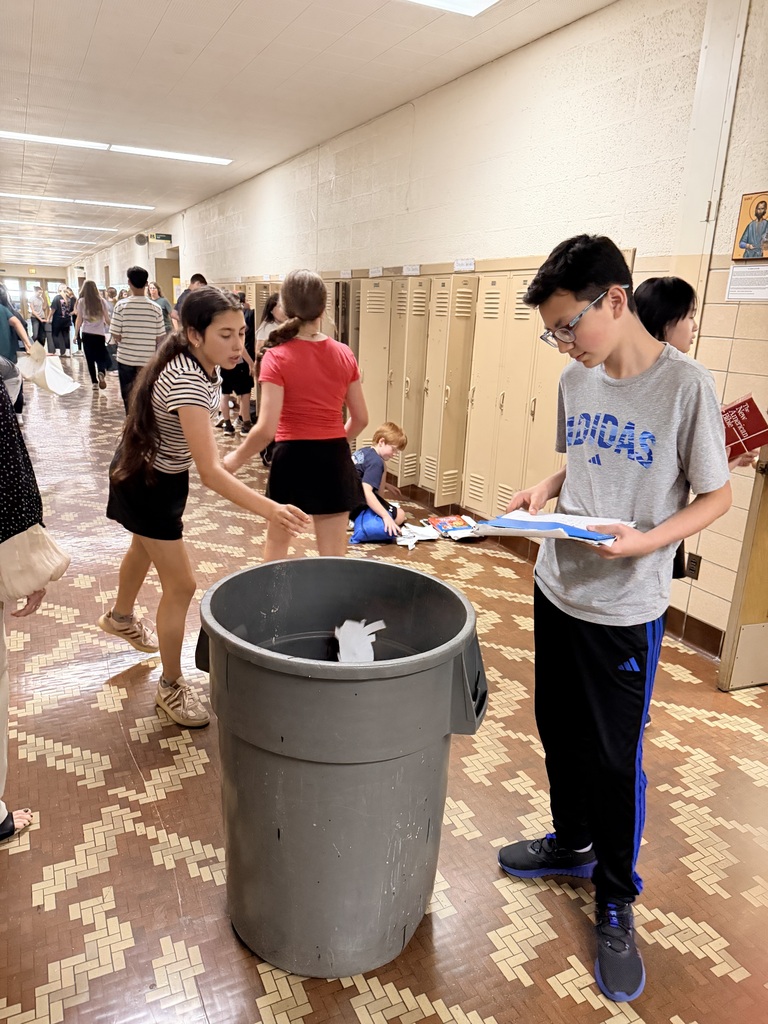 Middle School locker clean out