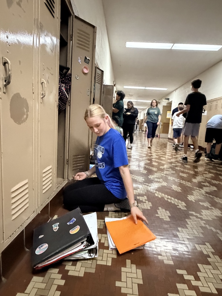 Middle School locker clean out