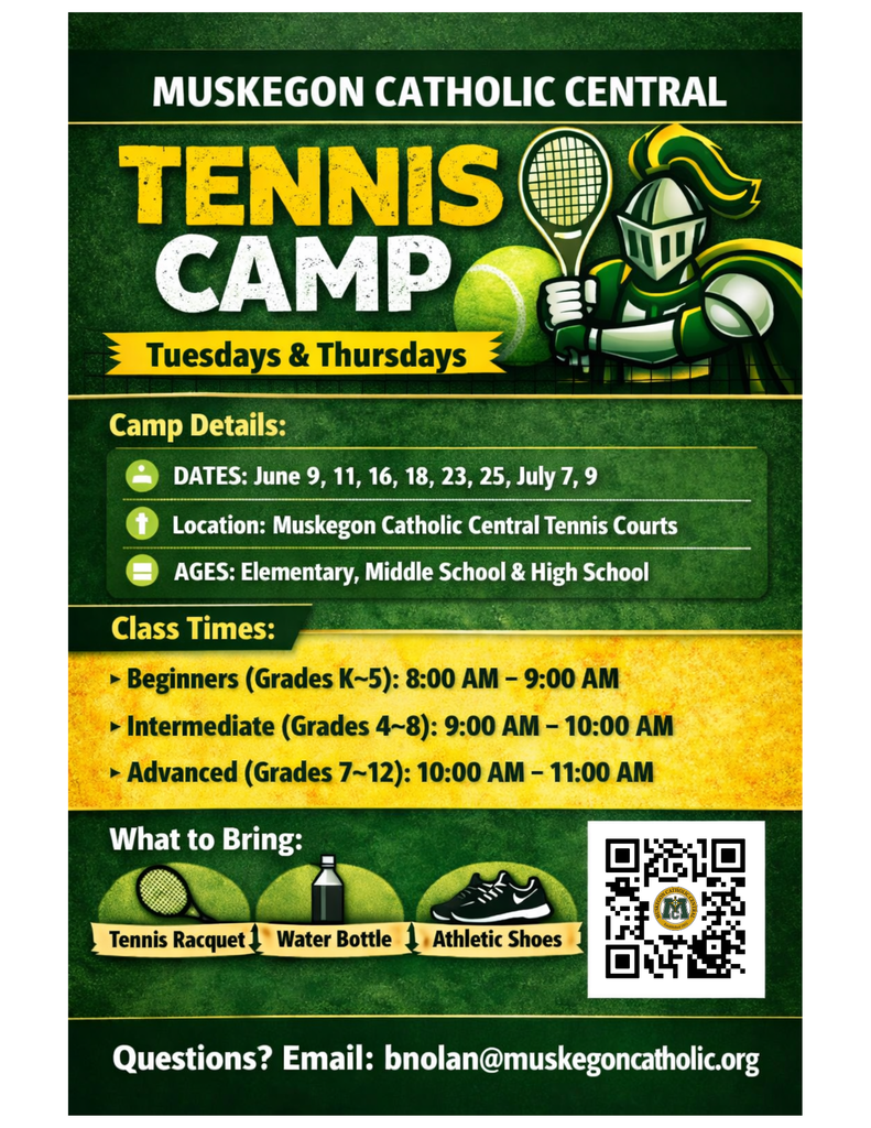 Tennis summer camp flyer