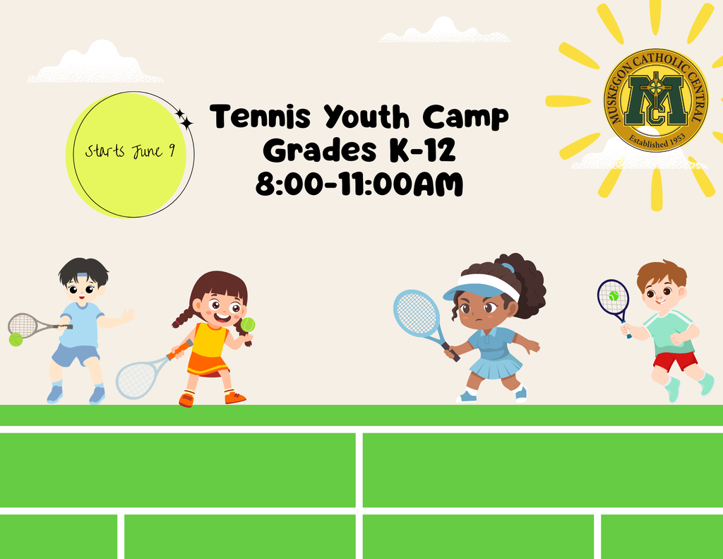 Tennis youth camp starts tomorrow flyer