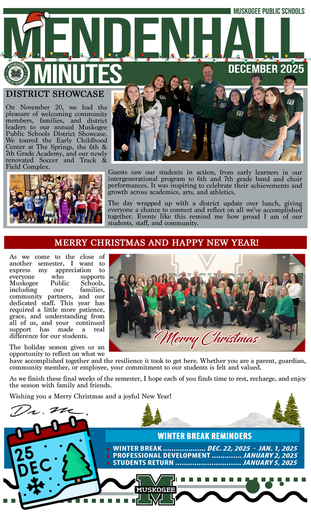 Mendenhall Minutes December 2025