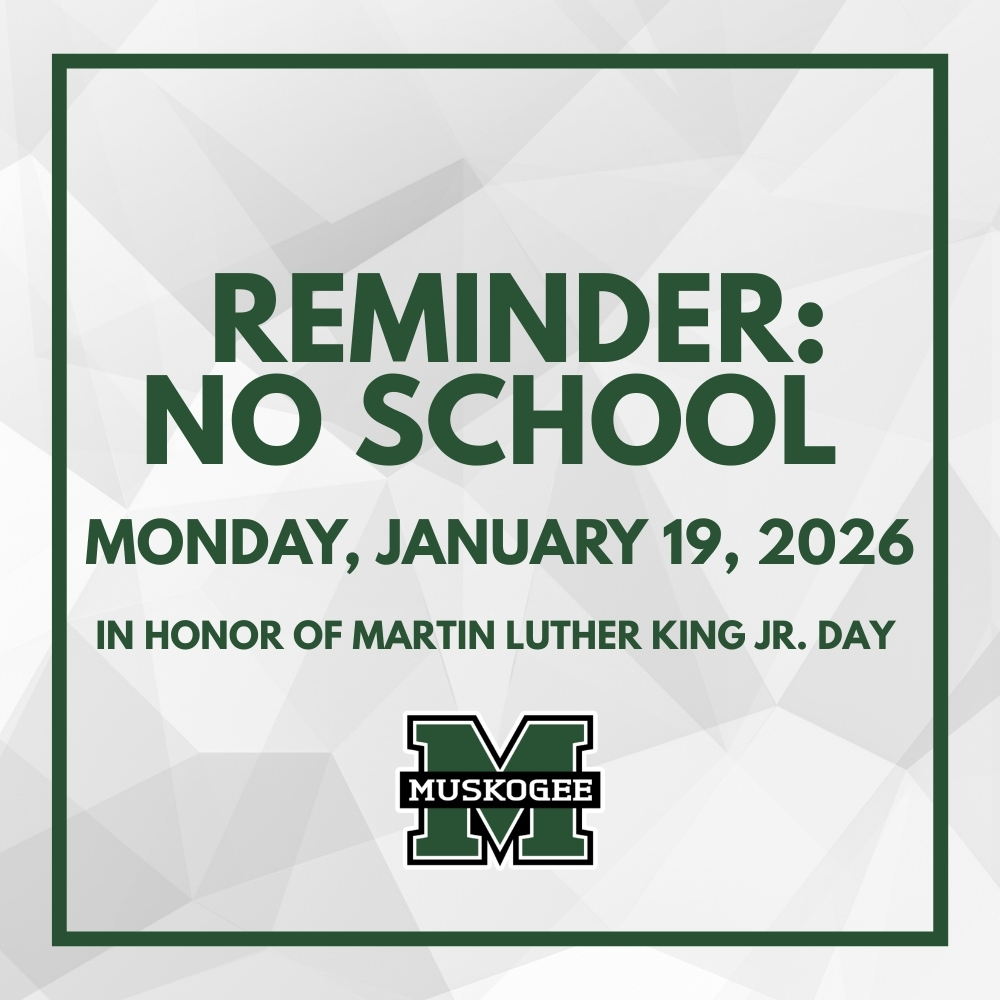 Reminder: No school Monday, January 19, 2026 in honor of Martin Luther King Jr. Day. See you on Tuesday, Roughers!