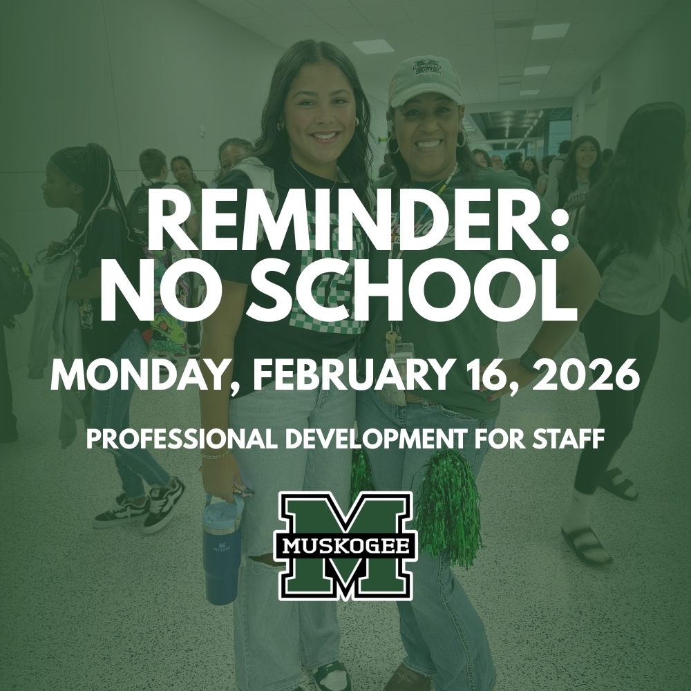 No School Monday, February 16, 2026