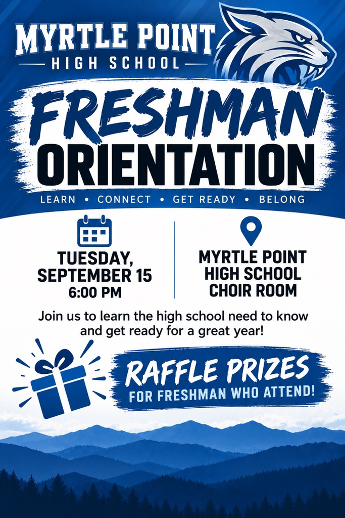 Freshman Orientation Night! Join us Tuesday, September 15th at 6 PM in the MPHS Choir Room to learn the high school need-to-knows and get ready for a great year! Raffle prizes for freshmen who attend! 