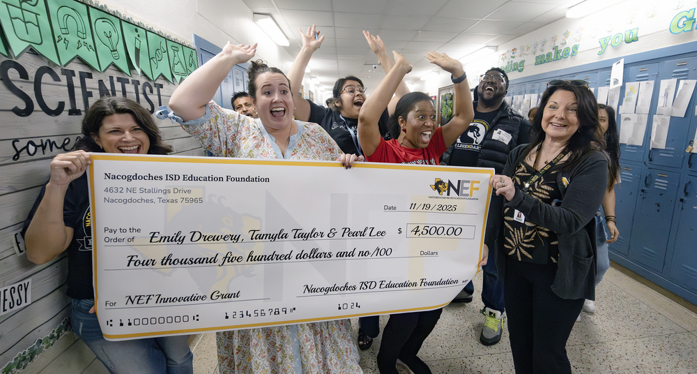 Teachers receiving notification of grant