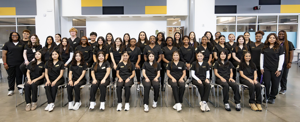 Health practicum students earning three certifications