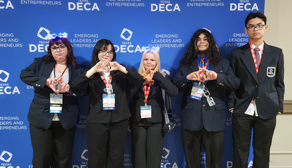 DECA students from Nacogdoches High School at state competition